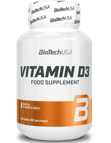 Vitamin D3, 50mcg - 120 tablets | BioTechUSA