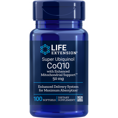 Super Ubiquinol CoQ10 with Enhanced Mitochondrial Support - 100 softgels | Life Extension