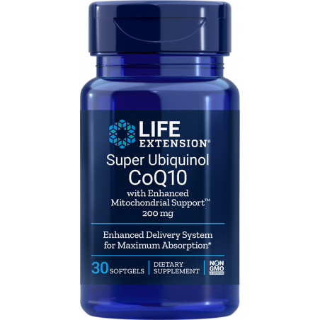 Super Ubiquinol CoQ10 with Enhanced Mitochondrial Support - 30 softgels | Life Extension