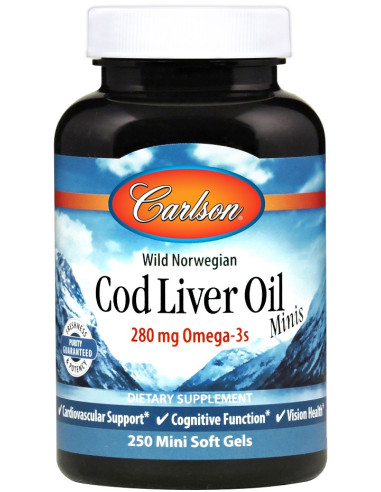 Cod Liver Oil Minis, 280mg - 250 mini softgels...