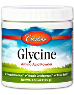 Glycine, Amino Acid Powder - 100g | Carlson Labs