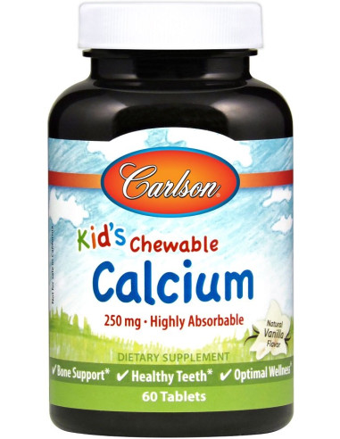 Kid's Chewable Calcium, 250mg Natural Vanilla -...