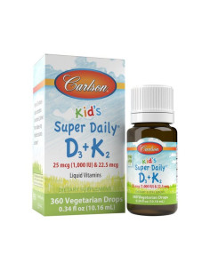 Kid's Super Daily D3 + K2 - 10 ml. | Carlson Labs