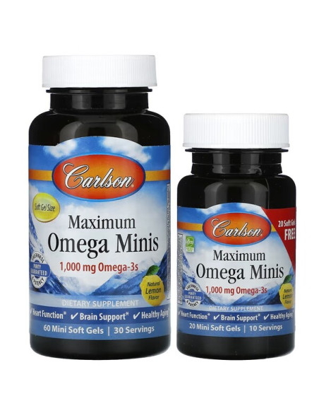 Maximum Omega Minis - 60 + 20 softgels | Carlson Labs