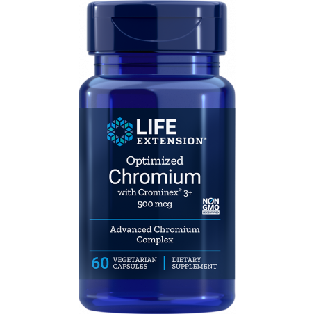 Optimized Chromium with Crominex 3+ - 60 vegetarian capsules | Life Extension