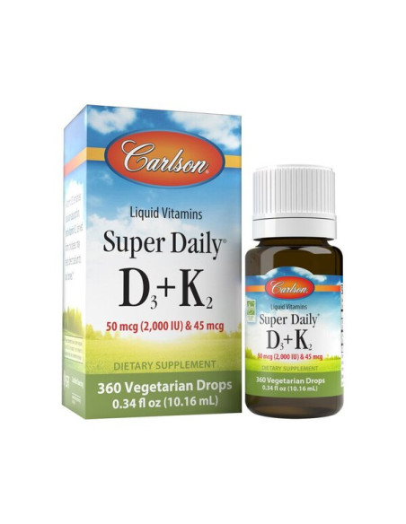 Super Daily D3 + K2, 2000 IU - 10 ml. | Carlson Labs