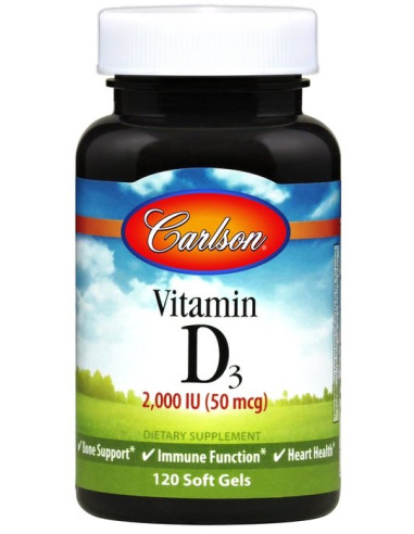 Vitamin D3, 2000 IU - 120 softgels | Carlson Labs