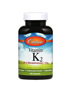 Vitamin K2 MK-4, 5mg - 180 caps | Carlson Labs