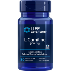 L-Carnitine - 500 mg 30 vegetarian capsules | Life Extension