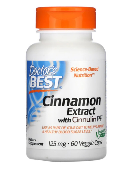Cinnamon Extract with CinnulinPF, 125mg - 60 vcaps | Doctor's Best