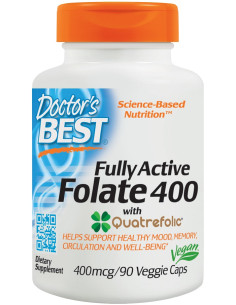 Fully Active Folate 400 with Quatrefolic, 400mcg - 90...