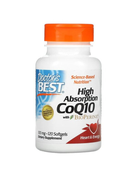 High Absorption CoQ10 with BioPerine, 100mg - 120 softgels | Doctor's Best