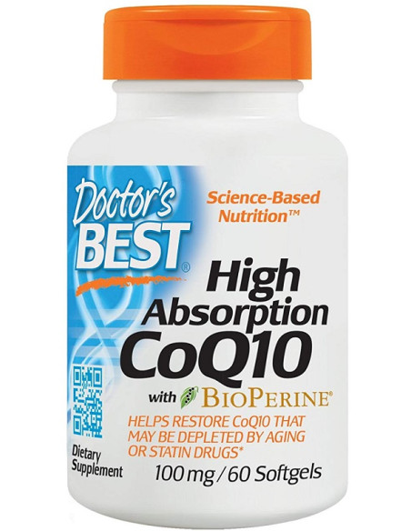High Absorption CoQ10 with BioPerine, 100mg - 60 softgels | Doctor's Best