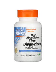 High Absorption Zinc Bisglycinate, 50mg - 90 vcaps |...