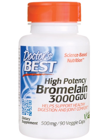 High Potency Bromelain 3000 GDU, 500mg - 90...