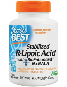 Stabilized R-Lipoic Acid with Na-RALA, 100mg - 180 vcaps...