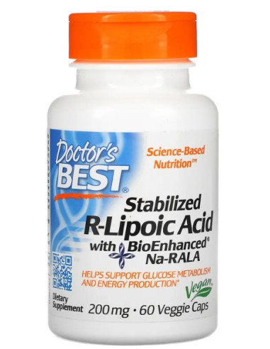 Stabilized R-Lipoic Acid with Na-RALA, 200mg -...
