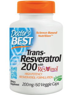 Trans-Resveratrol with ResVinol, 200mg - 60 vcaps |...