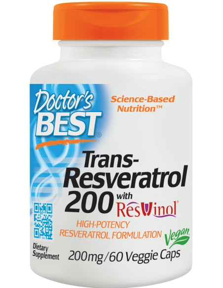 Trans-Resveratrol with ResVinol, 200mg - 60 vcaps | Doctor's Best