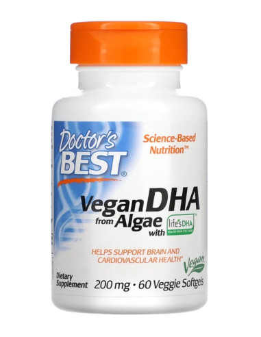 Vegan DHA from Algae, 200mg - 60 veggie...