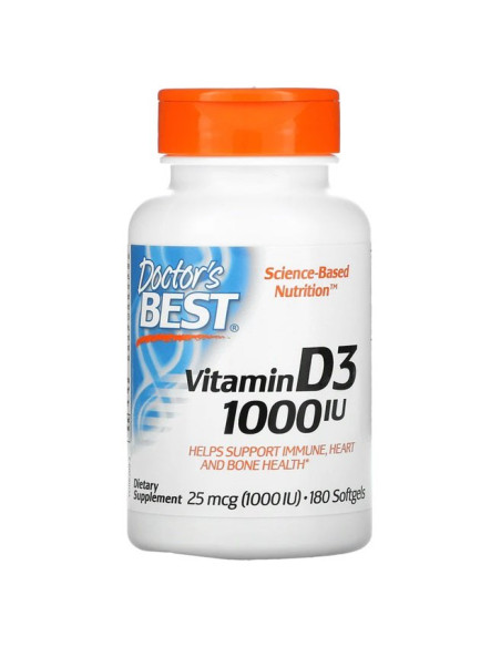 Vitamin D3, 1000 IU - 180 softgels | Doctor's Best