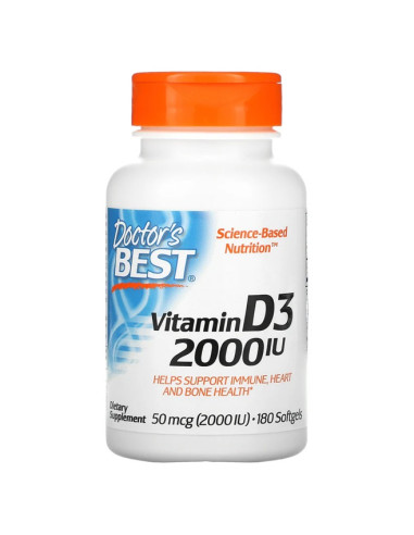 Vitamin D3, 2000 IU - 180 softgels | Doctor's Best