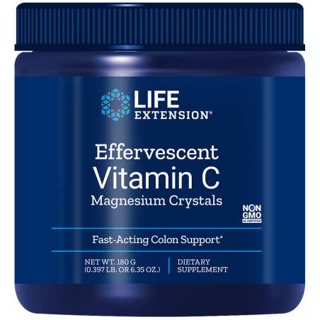 Effervescent Vitamin C Magnesium Crystals - 180 g | Life Extension
