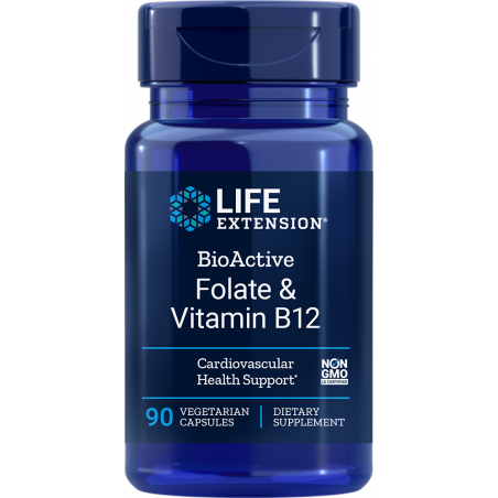 BioActive Folate & Vitamin B12 - 90 vegetarian capsules | Life Extension