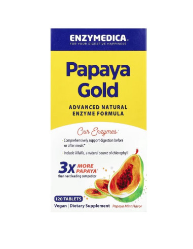 Papaya Gold, Papaya Mint - 120 tabs | Enzymedica