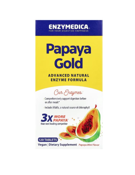 Papaya Gold, Papaya Mint - 120 tabs | Enzymedica