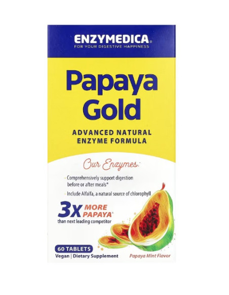 Papaya Gold, Papaya Mint - 60 tabs | Enzymedica
