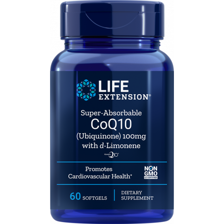 Super-Absorbable Ubiquinone CoQ10 with d-Limonene - 60 softgels | Life Extension