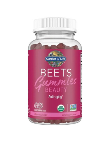 Beauty Beets Gummies, Raspberry - 60 fruit...
