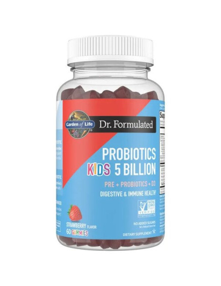 Dr. Formulated Probiotics Kids 5 Billion Gummies, Strawberry - 60 gummies | Garden of Life
