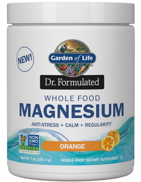 Dr. Formulated Whole Food Magnesium, Orange - 197g | Garden of Life