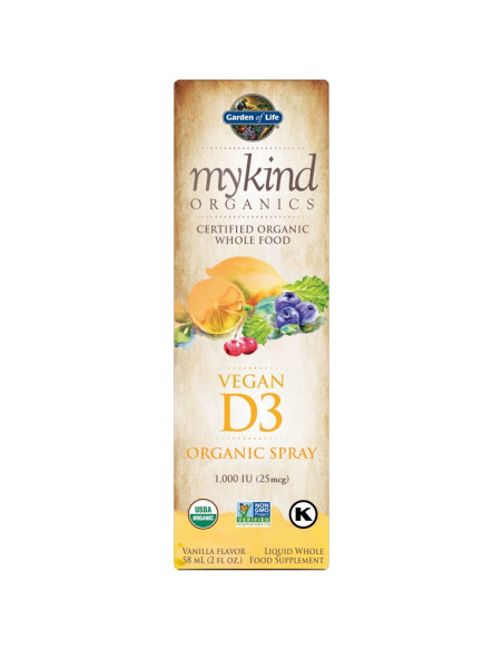 Mykind Vegan D3 Organic Spray, 1000 IU (Vanilla) - 58 ml. | Garden of Life