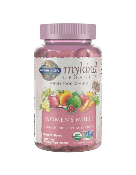 Mykind Women's Multi Gummies, Organic Berry - 120 vegan gummy drops | Garden of Life