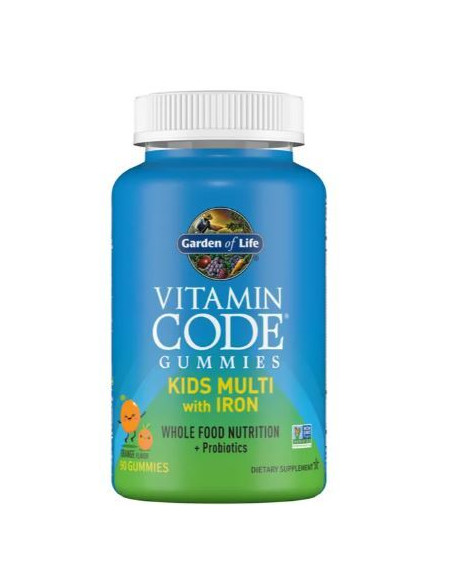 Vitamin Code Kids Multi with Iron Gummies, Orange - 90 gummies | Garden of Life