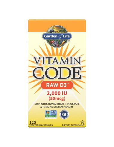 Vitamin Code Raw D3, 2000 IU - 120 vcaps |...