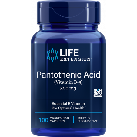 Pantothenic Acid (Vitamin B-5) - 100 vegetarian capsules | Life Extension