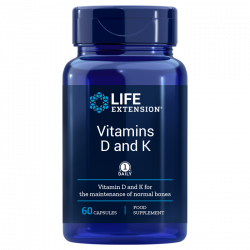 Vitamins D and K - 60 vegetarian capsules | Life Extension