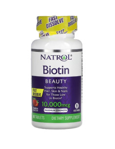 Biotin Fast Dissolve, 10000mcg (Strawberry) - 60 tabs |...