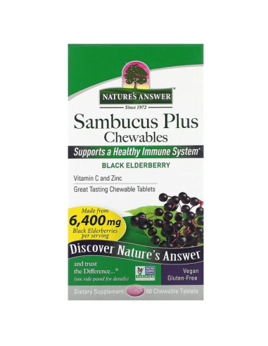 Sambucus Plus Chewables, Black Elderberry - 60...