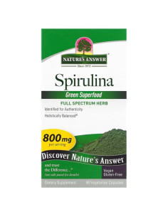 Spirulina, 800mg - 90 vcaps | Nature's Answer
