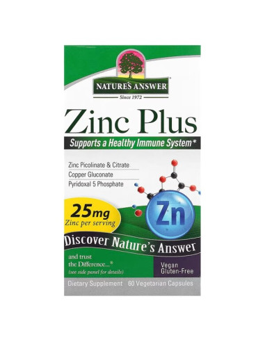 Zinc Plus - 60 vcaps | Nature's Answer
