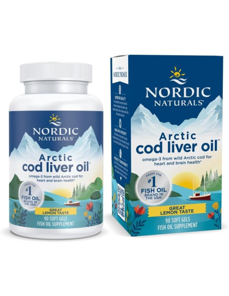 Arctic Cod Liver Oil, 750mg Lemon (EAN 768990891298) - 90 softgels | Nordic Naturals