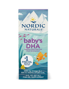 Baby's DHA Fish Oil, 1050mg Omega-3 with Vitamin D3 - 60...