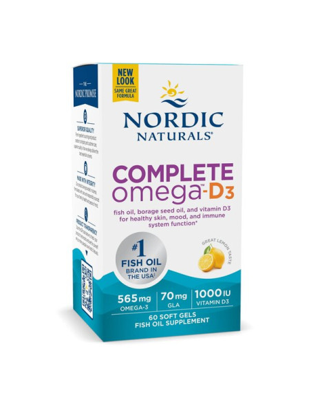 Complete Omega-D3, 565mg Lemon - 120 softgels | Nordic Naturals