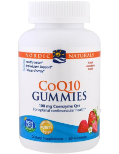 CoQ10 Gummies, 100mg Strawberry - 60 gummies | Nordic...