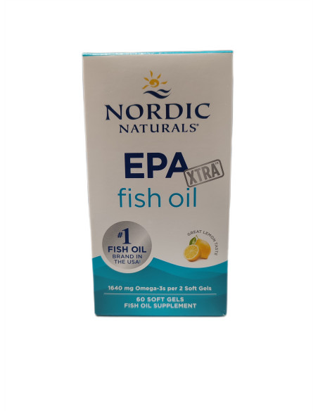 EPA Xtra Fish Oil, 1640mg Lemon - 60 softgels | Nordic Naturals